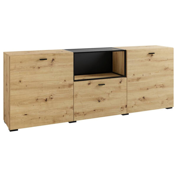 byLIVING Sideboard FRAME Eiche schwarz B/H/T: ca. 200x75,5x37,5 cm byLIVING Sideboard FRAME Eiche schwarz B/H/T: ca. 200x75,5x37,5 cm