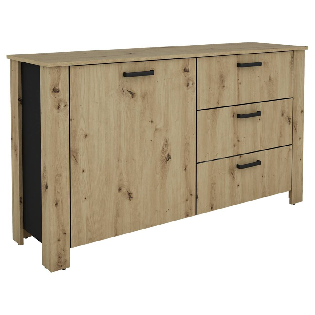 byLIVING Sideboard FARO Eiche schwarz B/H/T: ca. 140x84x40 cm