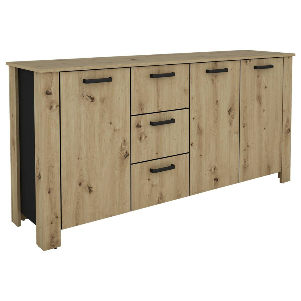 byLIVING Sideboard FARO Eiche schwarz B/H/T: ca. 160x84x40 cm