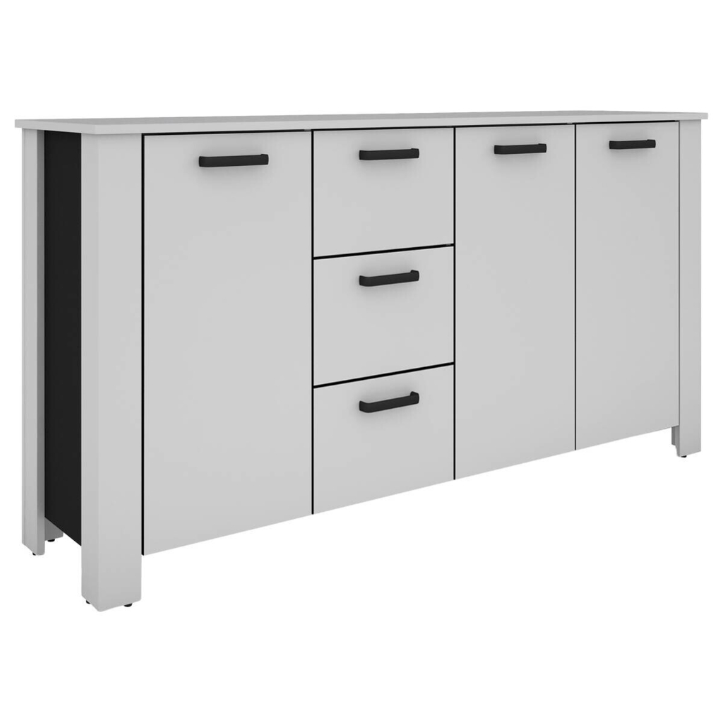 byLIVING Sideboard FARO weiß schwarz B/H/T: ca. 160x84x40 cm