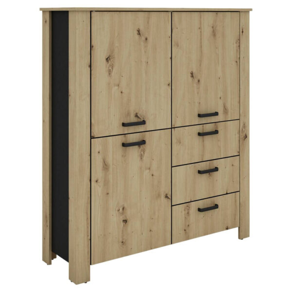 byLIVING Highboard FARO Eiche schwarz B/H/T: ca. 120x137x40 cm byLIVING Highboard FARO Eiche schwarz B/H/T: ca. 120x137x40 cm