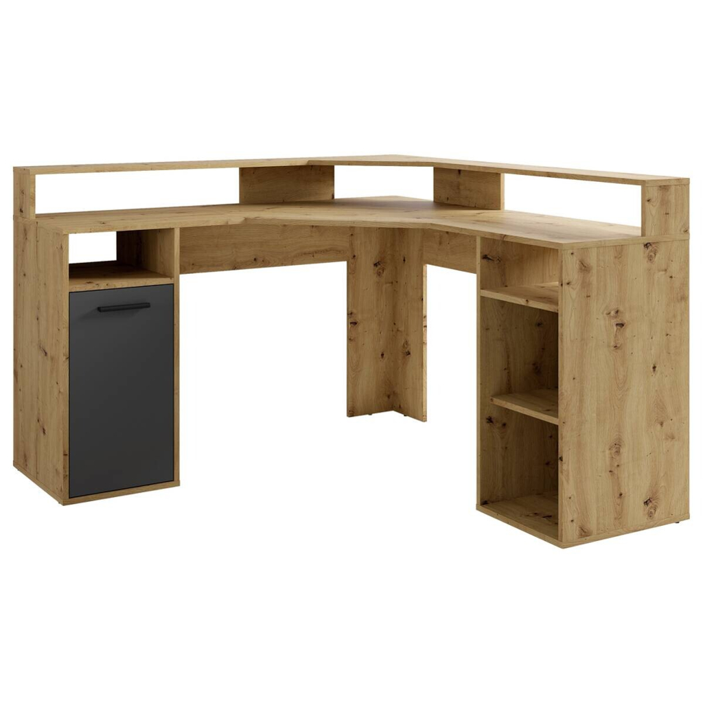 byLIVING Eckschreibtisch FOX Eiche anthrazit B/H/T: ca. 139x90,8x139 cm