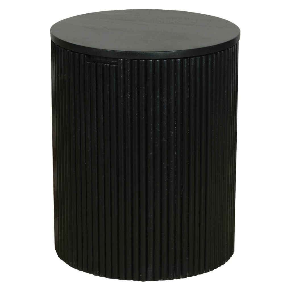 byLIVING Beistelltisch OWEN schwarz Mango H/D: ca. 50x40 cm