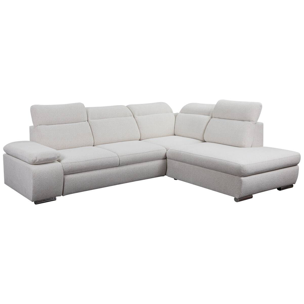 POCO Ecksofa mit Bettfunktion und Bettkasten beige Microfaser B/H/T: ca. 282x100x232 cm