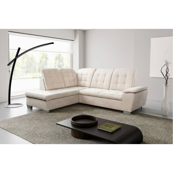 POCO Ecksofa mit Bettfunktion und Bettkasten pearl Microfaser B/H/T: ca. 260x107x214 cm