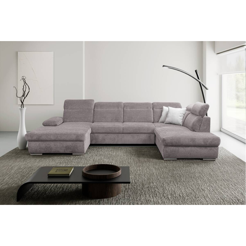 POCO Wohnlandschaft Cordoba braun Webstoff B/H/T: ca. 359x105x232 cm