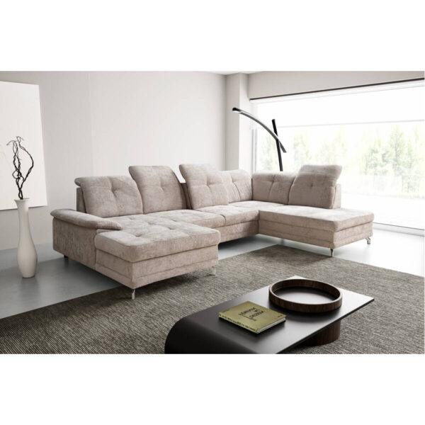 POCO Wohnlandschaft Kendo grau Microfaser B/H/T: ca. 337x105x172 cm