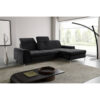 POCO Ecksofa mit Bettfunktion und Bettkasten schwarz Microfaser B/H/T: ca. 270x104x170 cm