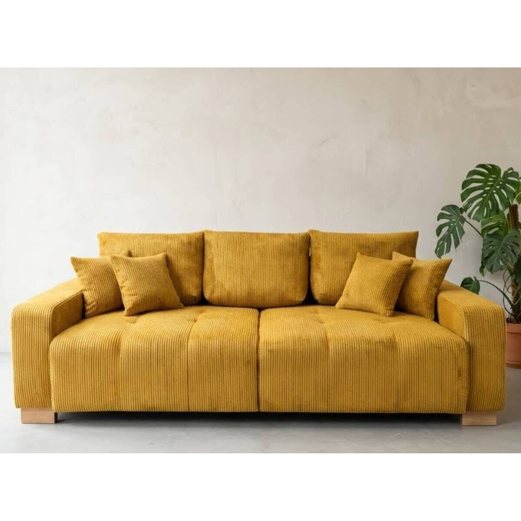 POCO Big Sofa senf Microfaser B/H/T: ca. 248x80x114 cm