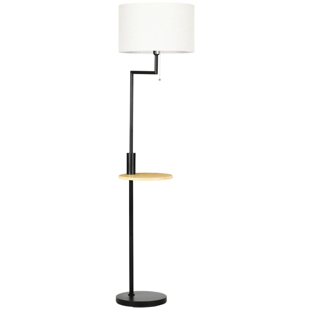HOMCOM Stehlampe
cremeweiß Stahl Bambus Polyester B/H/T: ca. 40x168x40 cm