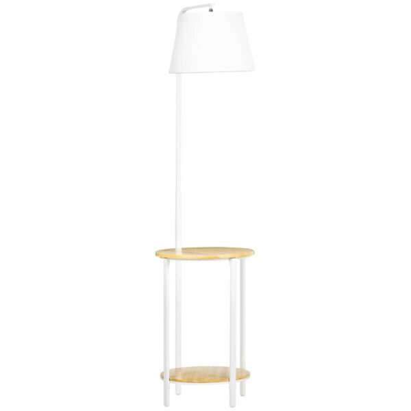 4255633516213 HOMCOM Stehlampe
cremeweiß Stahl Polyester Bambus B/H/T: ca. 39,5x162x43 cm