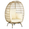 Outsunny Gartensessel khaki Polypropylen B/H/L: ca. 90x105x148 cm