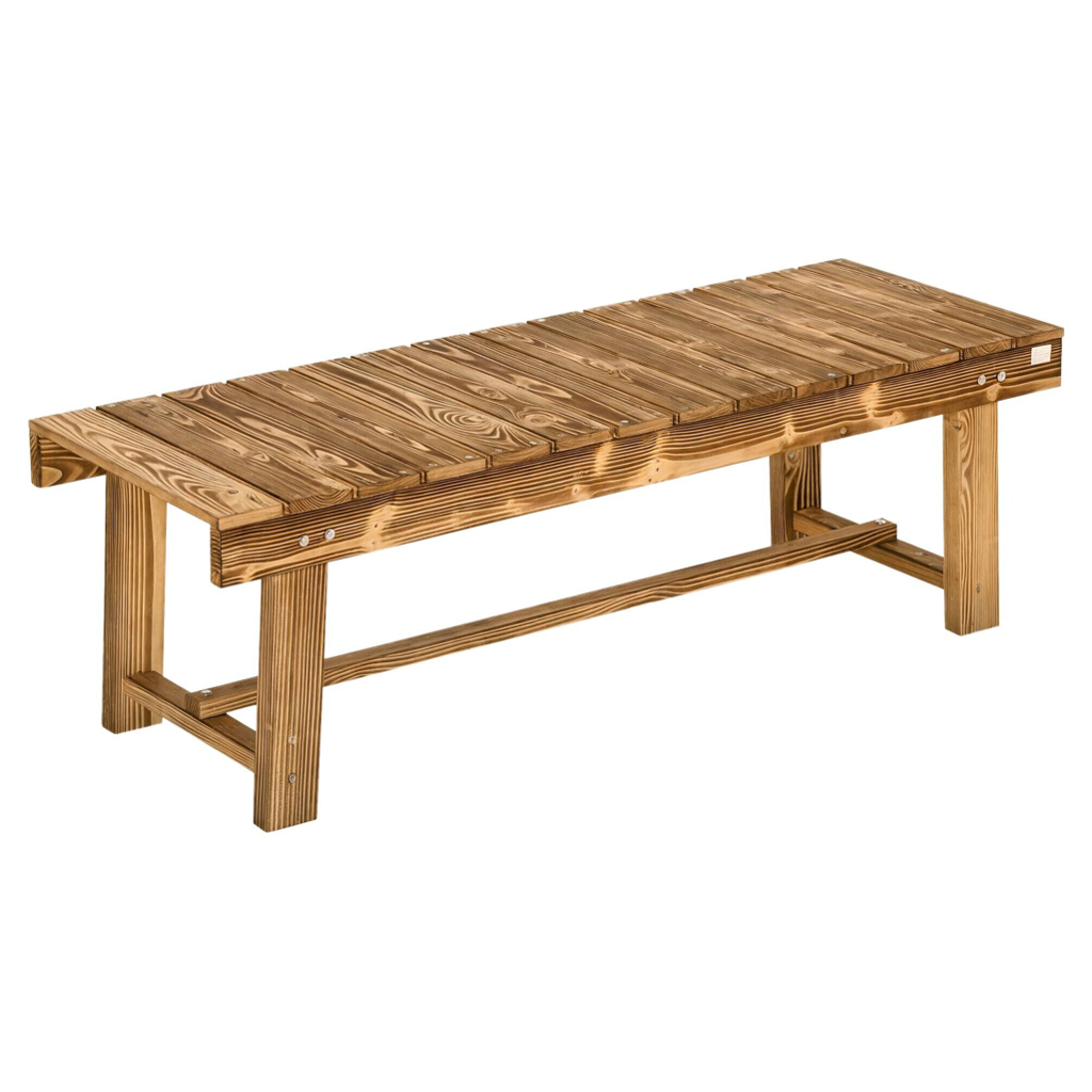 Outsunny Gartenbank braun Holz B/H/L: ca. 38x35x110 cm