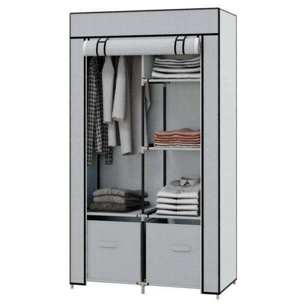 4255633549082 HOMCOM Kleiderschrank
hellgrau Polypropylen B/H/L: ca. 42,5x83x162,5 cm