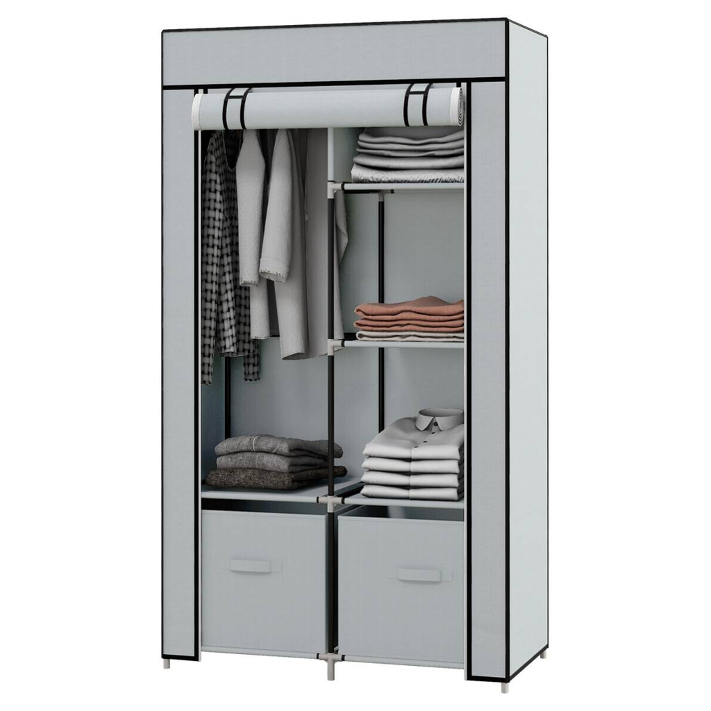 HOMCOM Kleiderschrank
hellgrau Polypropylen B/H/L: ca. 42,5x83x162,5 cm