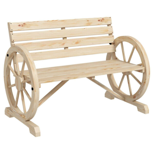 Outsunny Gartenbank natur Holz B/H/L: ca. 56x105,5x79 cm Outsunny Gartenbank natur Holz B/H/L: ca. 56x105,5x79 cm