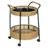 Outsunny Servierwagen gelb Edelstahl B/H/L: ca. 50x50x66 cm