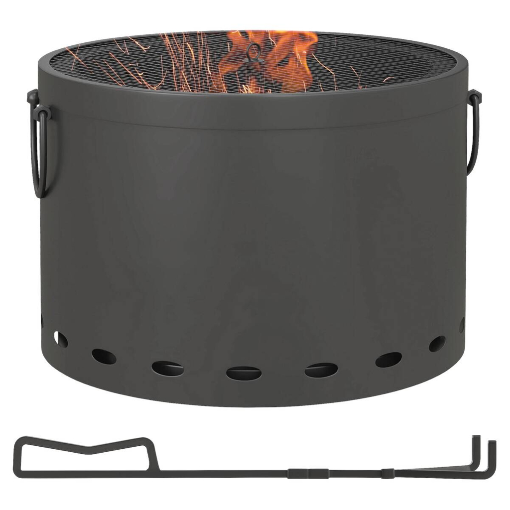Outsunny Feuerschale dunkelgrau Polypropylen B/H/L: ca. 38x38x27 cm