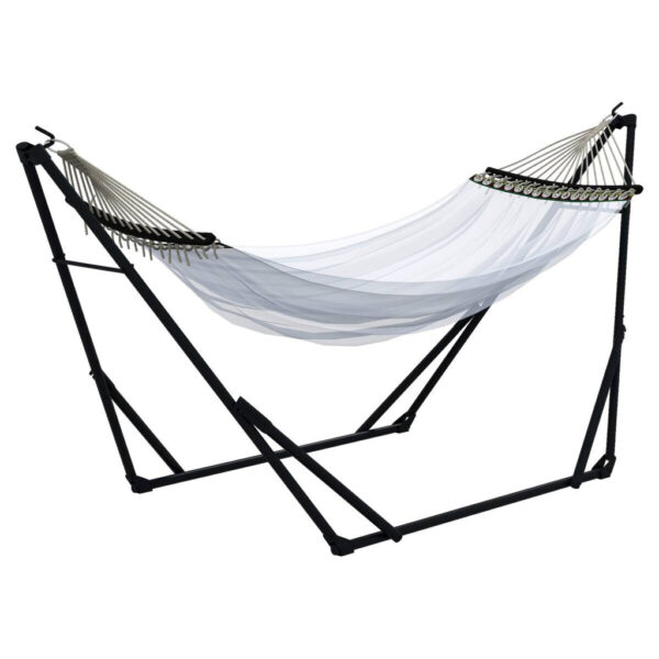 Outsunny Hängemattengestell weiß Nylon B/H/L: ca. 89x263x100 cm