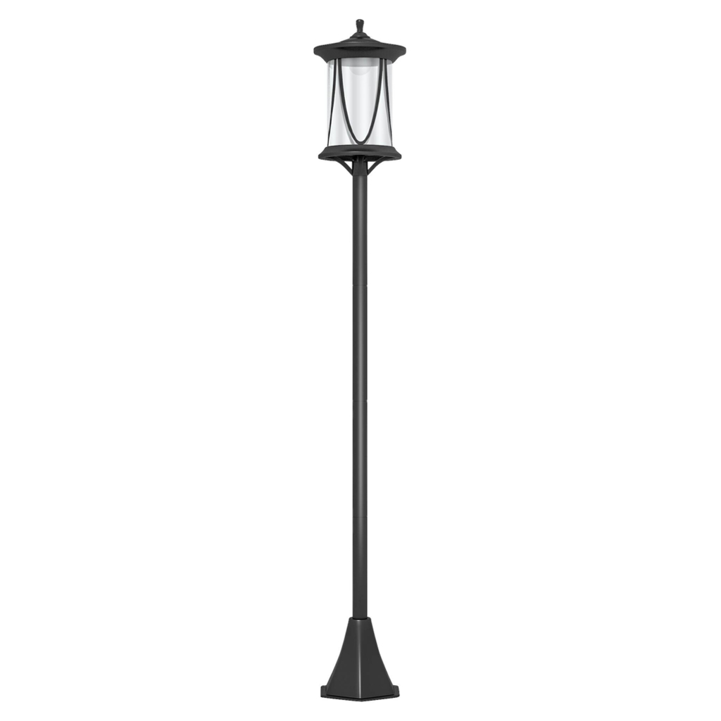 Solar Gartenlaterne
schwarz Kunststoff B/H/L: ca. 17x127x17 cm