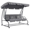 Outsunny Hollywoodschaukel hellgrau Polyester-Mischgewebe B/H/L: ca. 120x164x200 cm