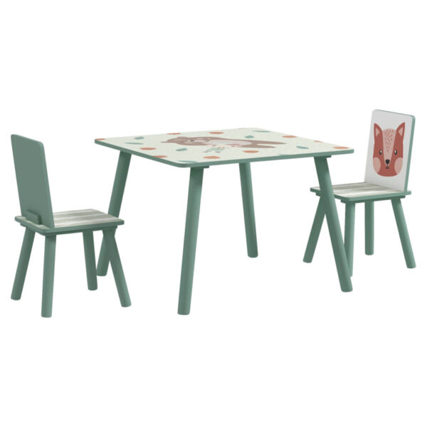 ZONEKIZ Kinder Sitzgruppe grün Kiefer B/H/L: ca. 60x44x60 cm ZONEKIZ Kinder Sitzgruppe grün Kiefer B/H/L: ca. 60x44x60 cm