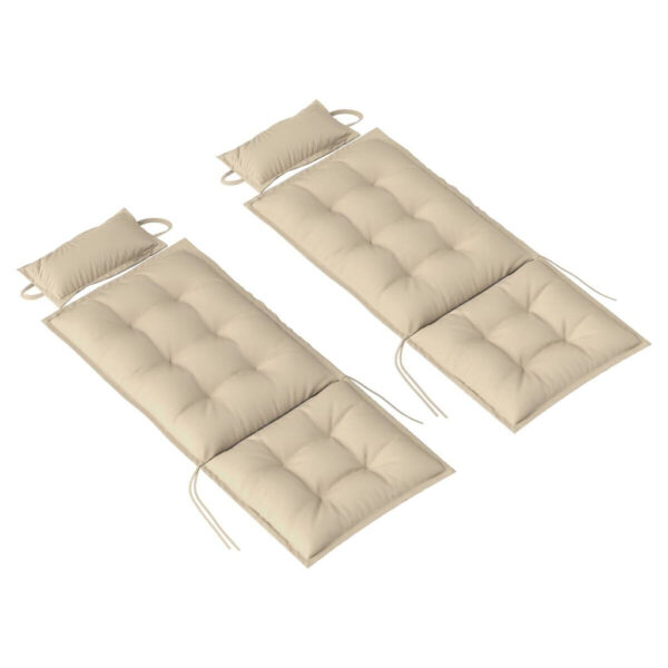 Outsunny Liegenauflage 2er Set beige Polyester B/H/L: ca. 50x5x116 cm