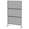 Outsunny Raumteiler schwarz Stahl B/H/L: ca. 45x198x122 cm