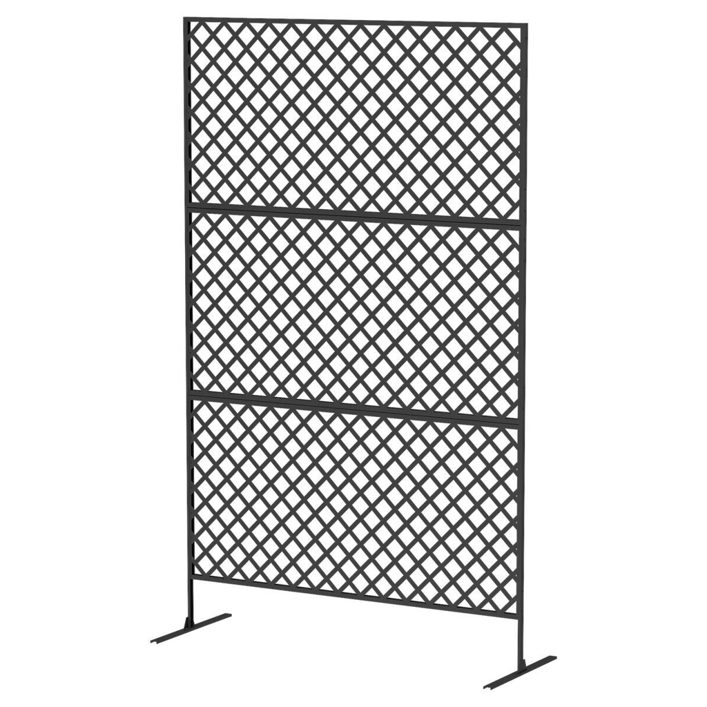 Outsunny Raumteiler schwarz Stahl B/H/L: ca. 45x198x122 cm