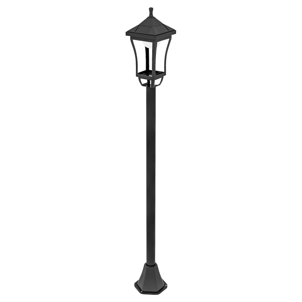 Solar Gartenlaterne
schwarz Polycarbonat B/H/L: ca. 15x127x15 cm
