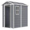 Outsunny Gartenhaus grau B/H/L: ca. 131x198x186 cm