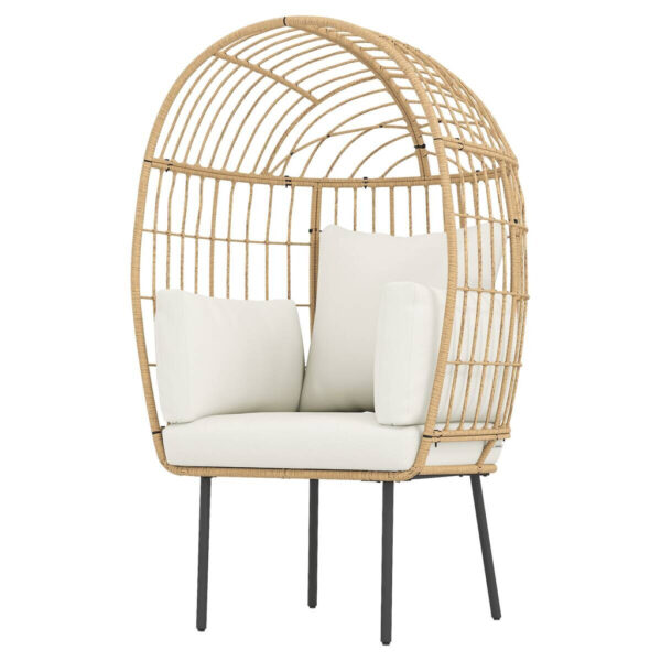 Outsunny Rattansessel beige Polyethylen B/H/L: ca. 80x155x95 cm