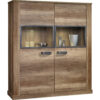 POCO Vitrine Aalborg Oak Monument Nachbildung Spanplatte B/H/T: ca. 133x150x40 cm