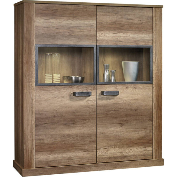 POCO Vitrine Aalborg Oak Monument Nachbildung Spanplatte B/H/T: ca. 133x150x40 cm