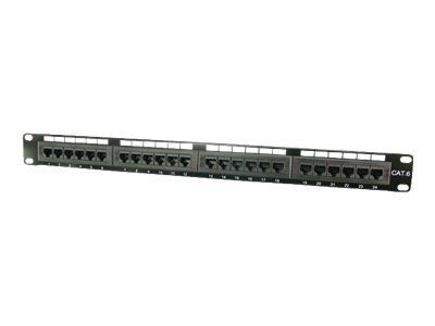LogiLink Patch Panel – RJ – 45 X 24 – Schwarz, RAL 9005 – 48.3 cm (19″)