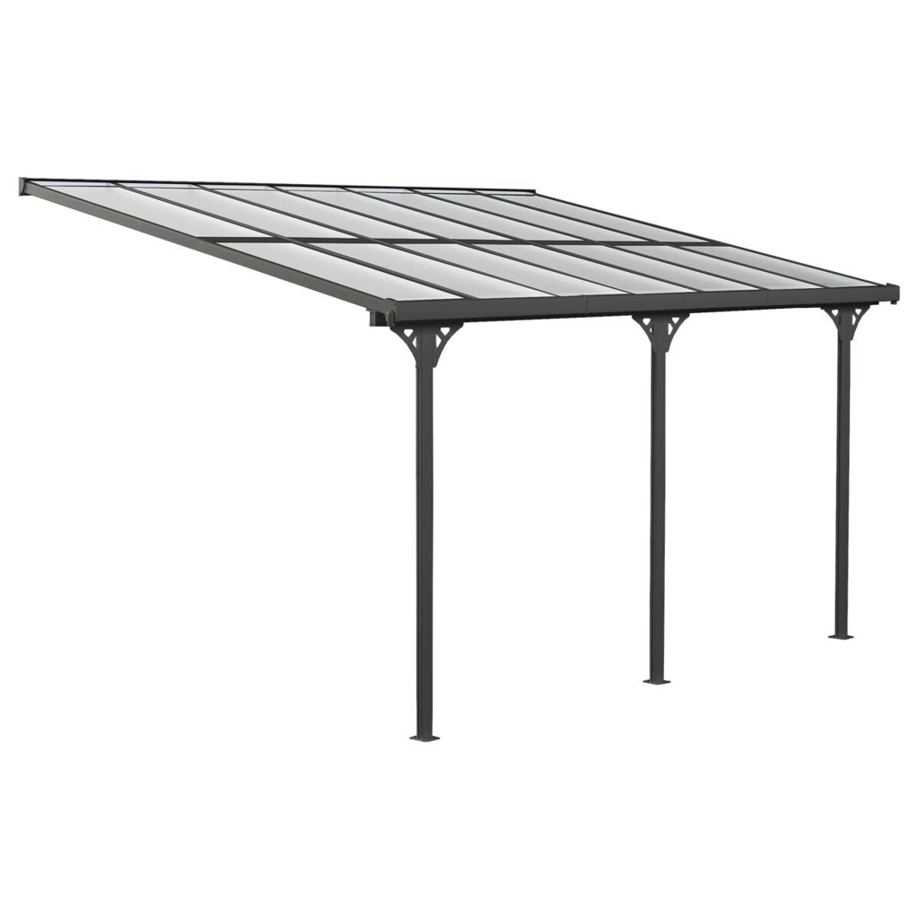 Westmann Terrassenüberdachung Bruce grau Aluminium B/H/T: ca. 434x269x300 cm