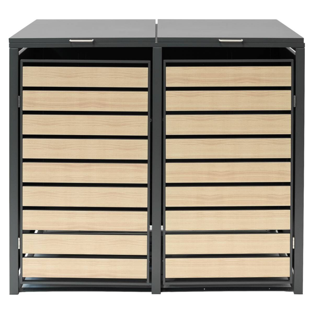 Westmann Mülltonnenbox 2x 240 Liter anthrazit B/H/T: ca. 132x116x80 cm