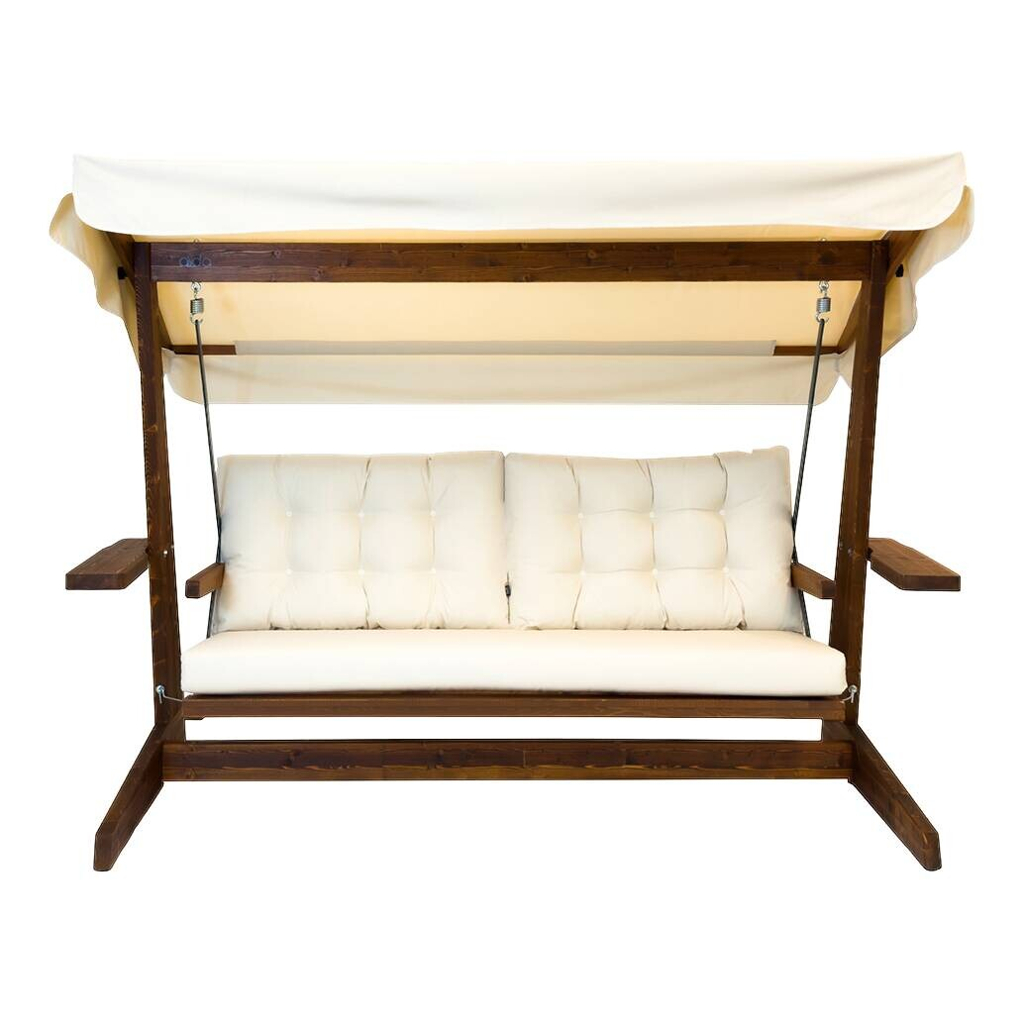 Westmann Hollywoodschaukel Viva beige Holz B/H/L: ca. 237x175x115 cm