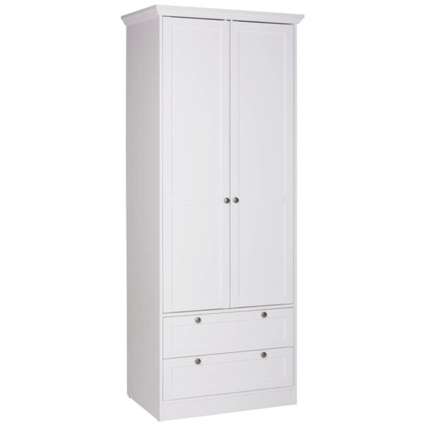 POCO Kleiderschrank Landwood weiß B/H/T: ca. 80x200x51 cm
