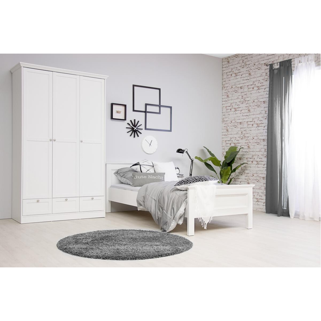 POCO Bett Landwood weiß B/H/T: ca. 97x80x209 cm Liegefläche B/L: ca. 90x200 cm