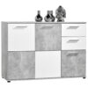 POCO Kommode Zero Beton Optik weiß B/H/T: ca. 117x82x39 cm