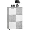 POCO Kommode Zero Beton Optik weiß B/H/T: ca. 78x120x39 cm