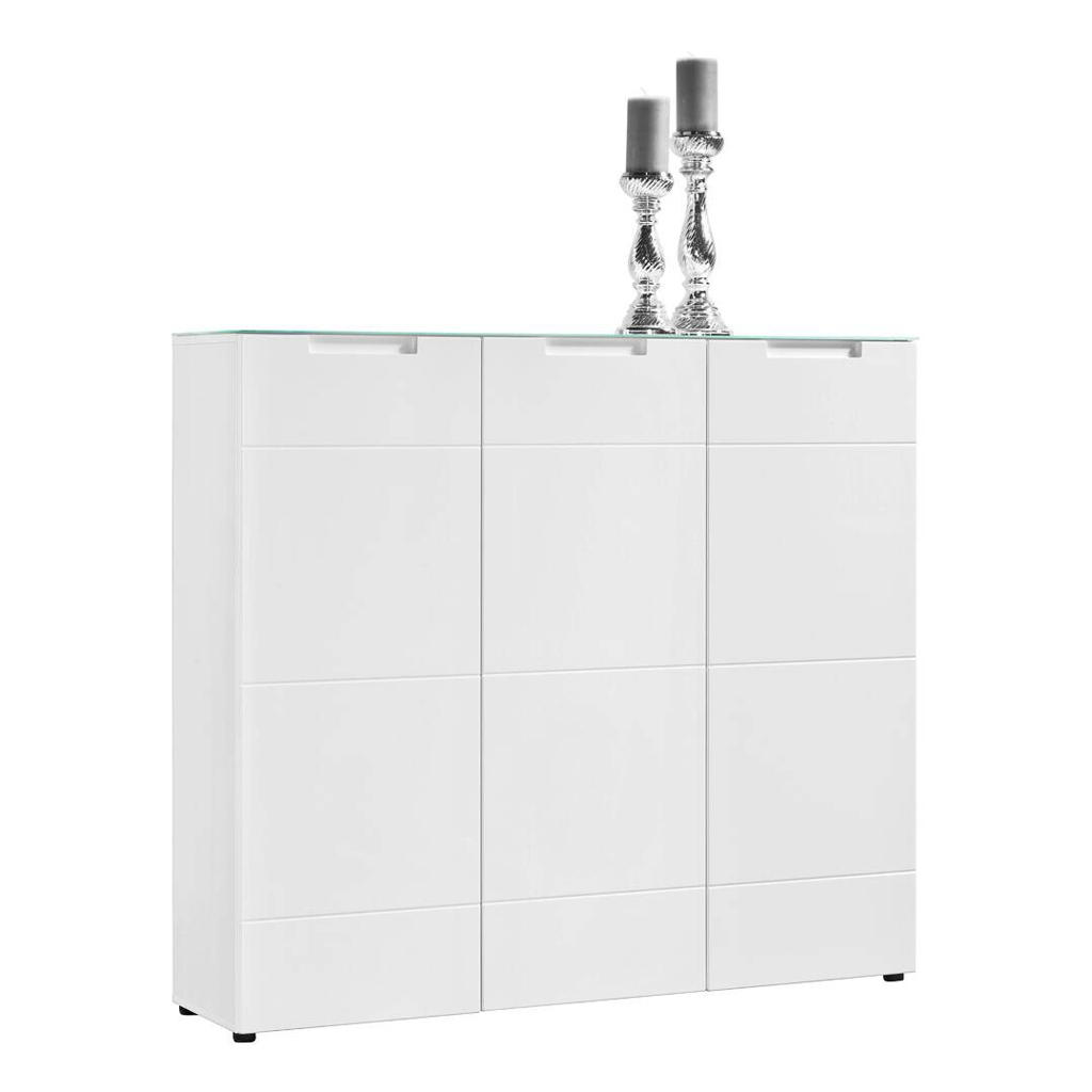 POCO Kommode Mailand 13 weiß weiß Hochglanz B/H/T: ca. 135x120x34 cm