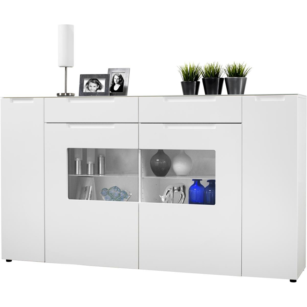 POCO Highboard Mailand weiß Hochglanz B/H/T: ca. 192x108x40 cm