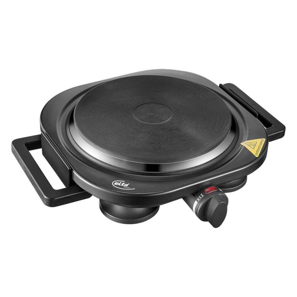 Elta Einzelkochplatte EKP-105 schwarz Metall B/H/T: ca. 27x8x26 cm