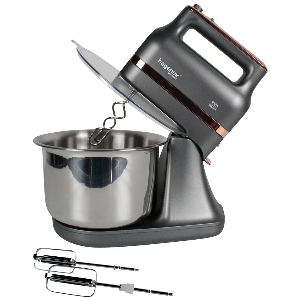 Hagenuk Handmixer-Set HMS-400 schwarz roségold Kunststoff Edelstahl B/H/T: ca. 22x34x34 cm