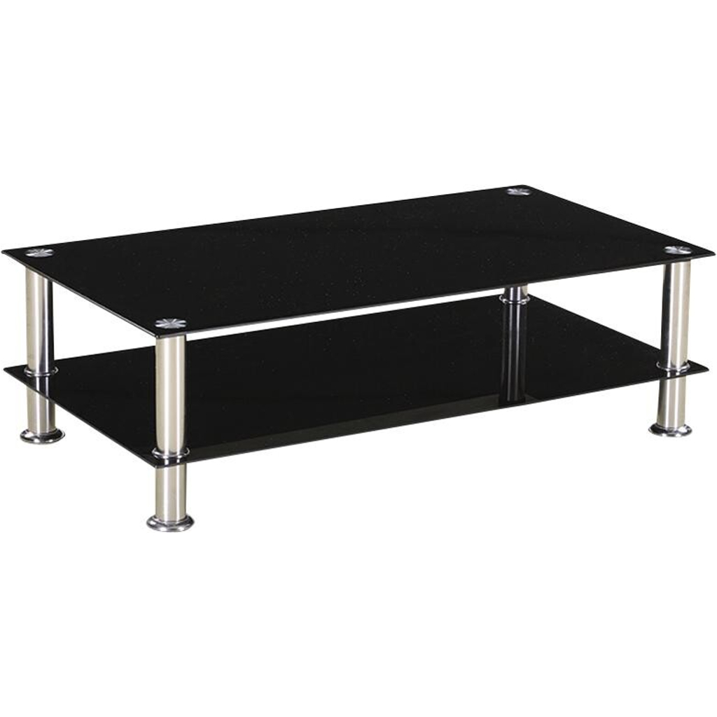 POCO Glascouchtisch Dallas schwarz lackiert B/H/T: ca. 110x43x60 cm