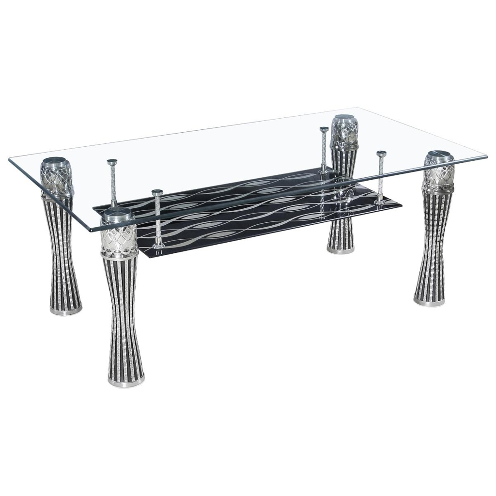 POCO Glascouchtisch Adana glasklar B/H/T: ca. 115x43x65 cm
