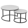 POCO Couchtisch C680W-Couple weiß schwarz B/H: ca. 70x45 cm