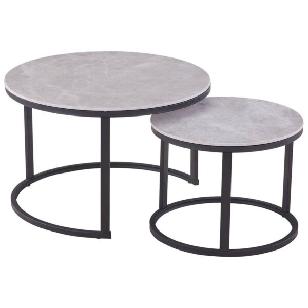 POCO Couchtisch C680G-Couple grau schwarz B/H: ca. 70x45 cm
